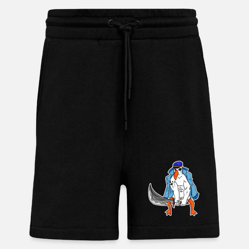Muscles de la mouette - Short bio décontracté fabriqué en UE - SOLID BLACK