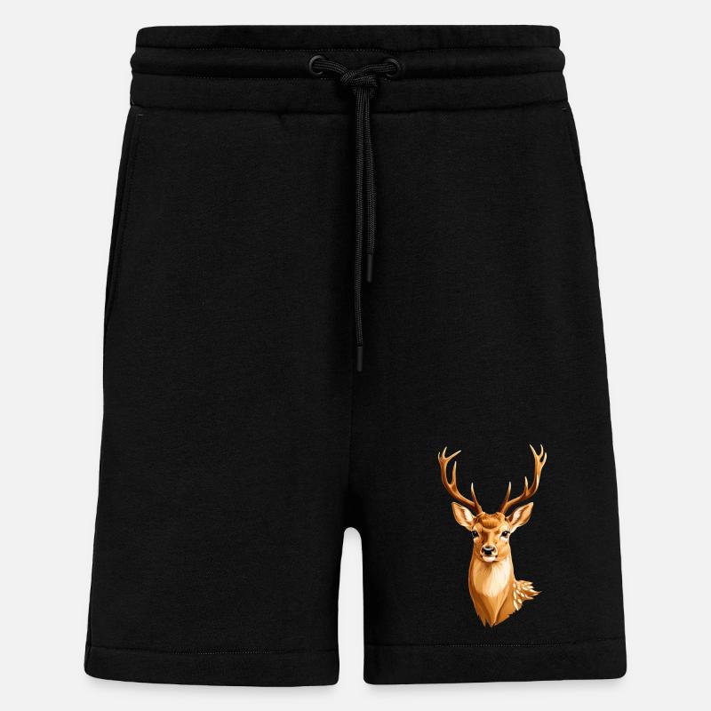 Goldener Hirsch - Shorts - made by SPREAD - SOLID BLACK
