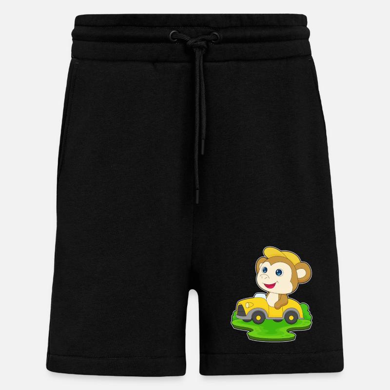 Monkey Car - Shorts - made by SPREAD - SOLID BLACK