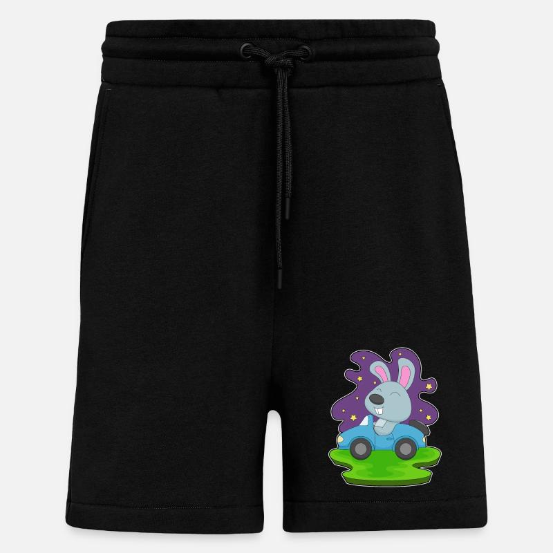 Voiture Lapin - Short bio décontracté fabriqué en UE - SOLID BLACK