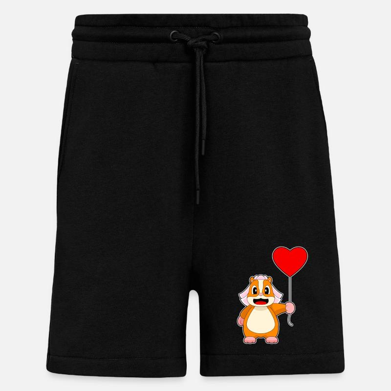 Hamster Braut Herz Hochzeit - Shorts - made by SPREAD - SOLID BLACK