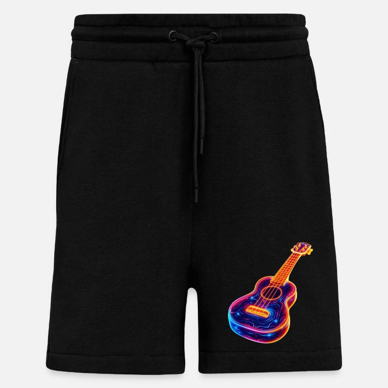 Ukulele Synthwave - Shorts - made by SPREAD - SOLID BLACK