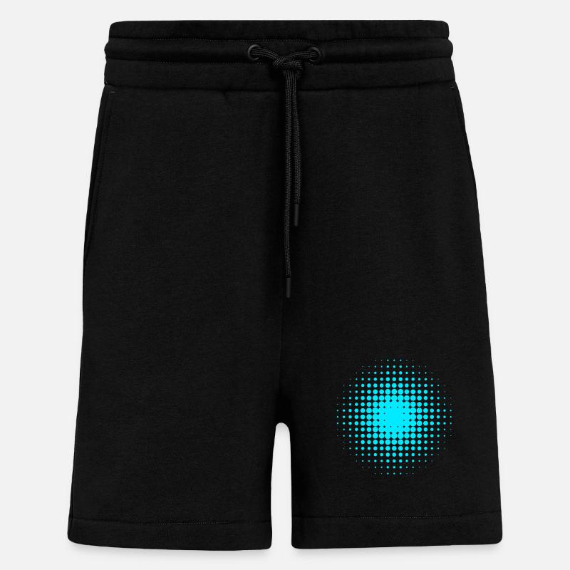 Abstract Blue-Gray Dot Patterns - Shorts - made by SPREAD - SOLID BLACK
