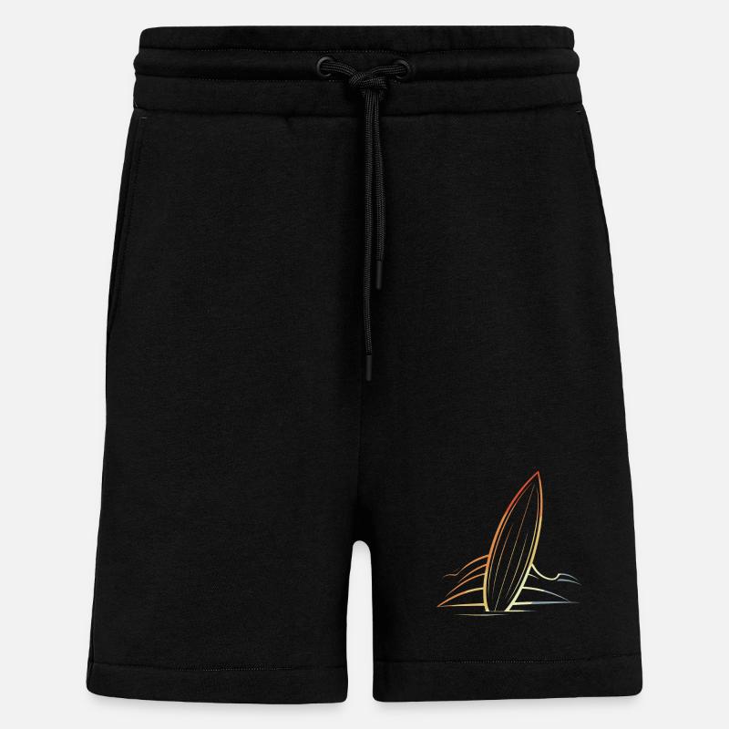 Planche de surf - Short bio décontracté fabriqué en UE - SOLID BLACK
