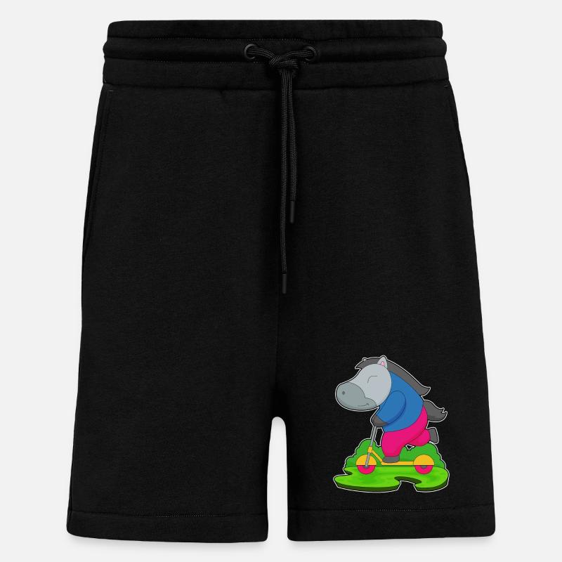 Pferd Tretroller - Shorts - made by SPREAD - SOLID BLACK