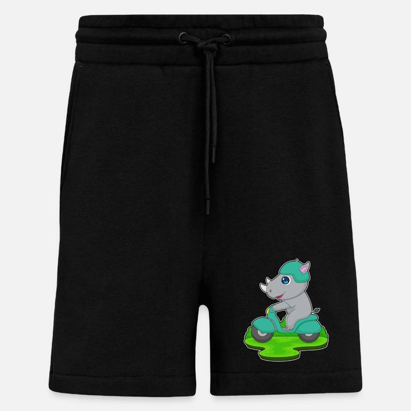 Rhino Scooter - Shorts - made by SPREAD - SOLID BLACK