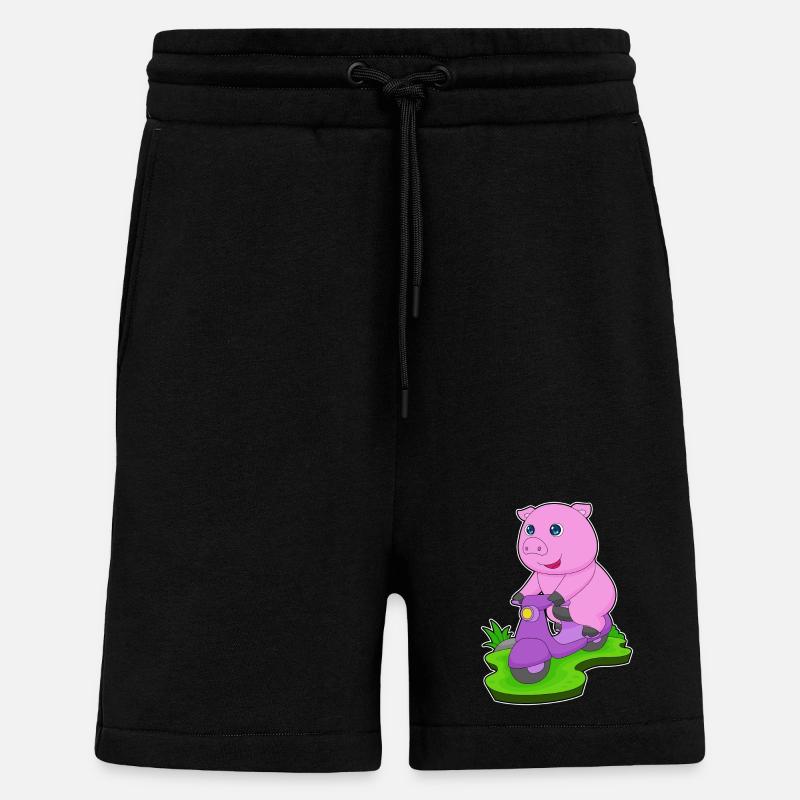 Schwein Motorroller - Shorts - made by SPREAD - SOLID BLACK