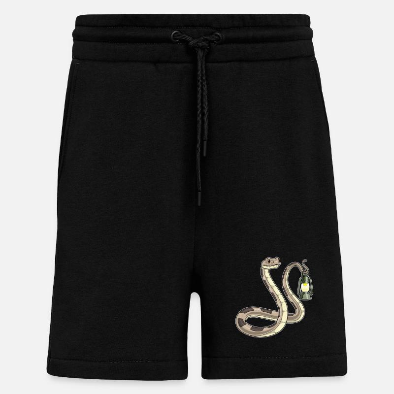 Lanterne serpent - Short bio décontracté fabriqué en UE - SOLID BLACK