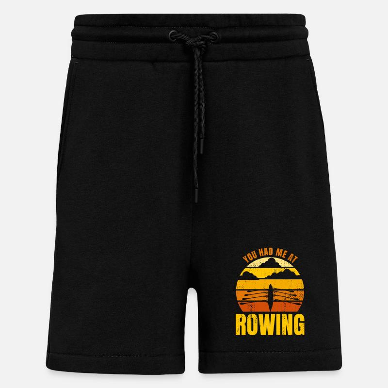 Vous m’avez eu à l’aviron - Short bio décontracté fabriqué en UE - SOLID BLACK