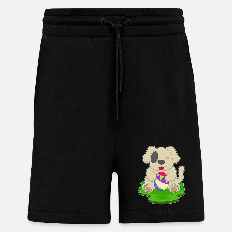 Hund Ostern Osterei - Shorts - made by SPREAD - SOLID BLACK