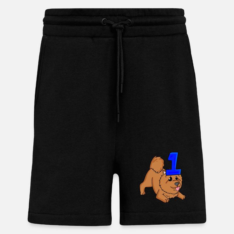 Numéro 1 Numéro Un - Short bio décontracté fabriqué en UE - SOLID BLACK