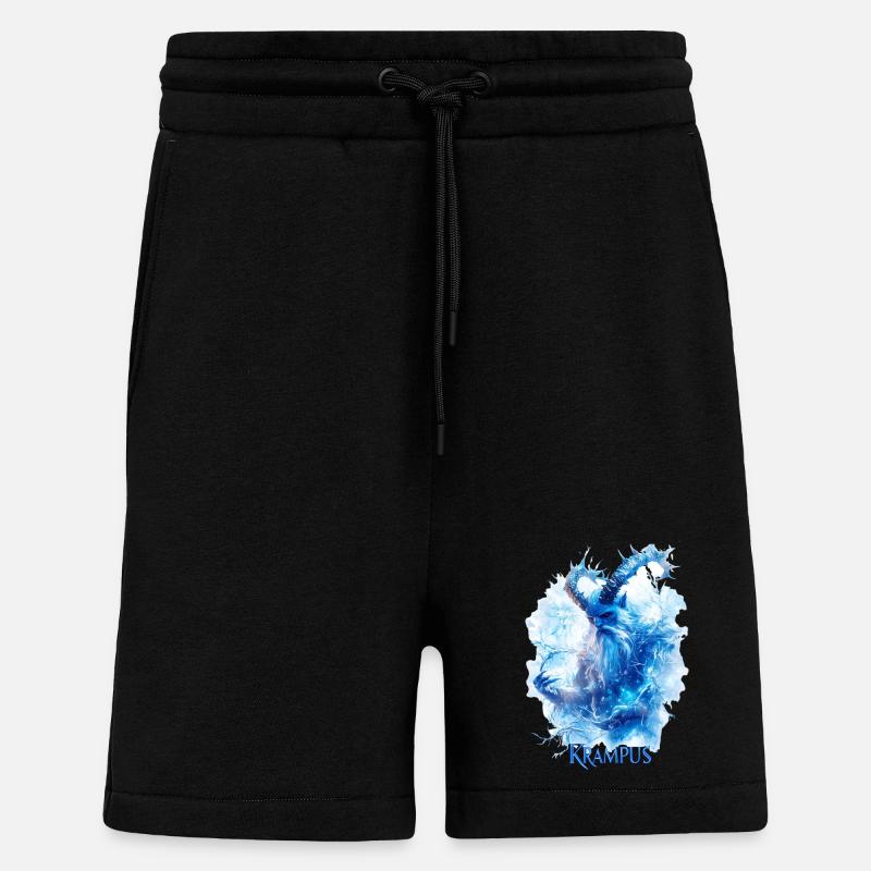 Krampus in einer Eislandschaft - Shorts - made by SPREAD - SOLID BLACK