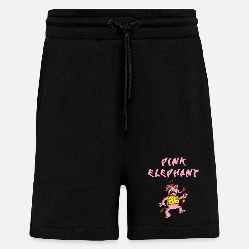 Rosa Elefant - Shorts - made by SPREAD - SOLID BLACK