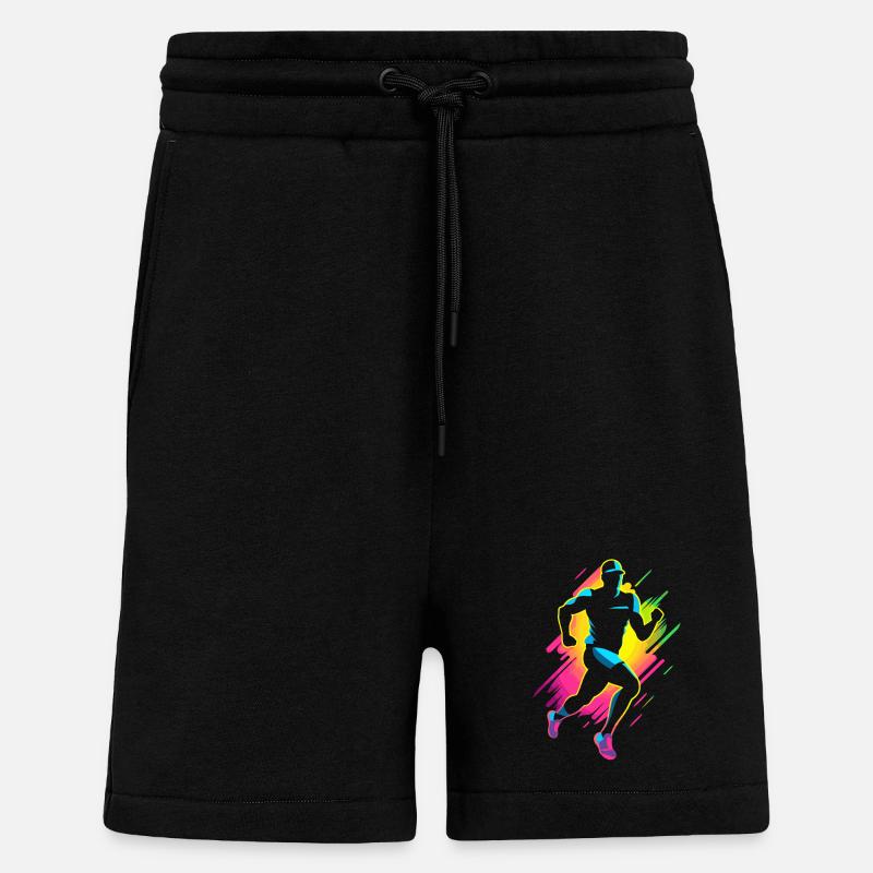Marathon Runner Comic Look - Shorts - made by SPREAD - SOLID BLACK