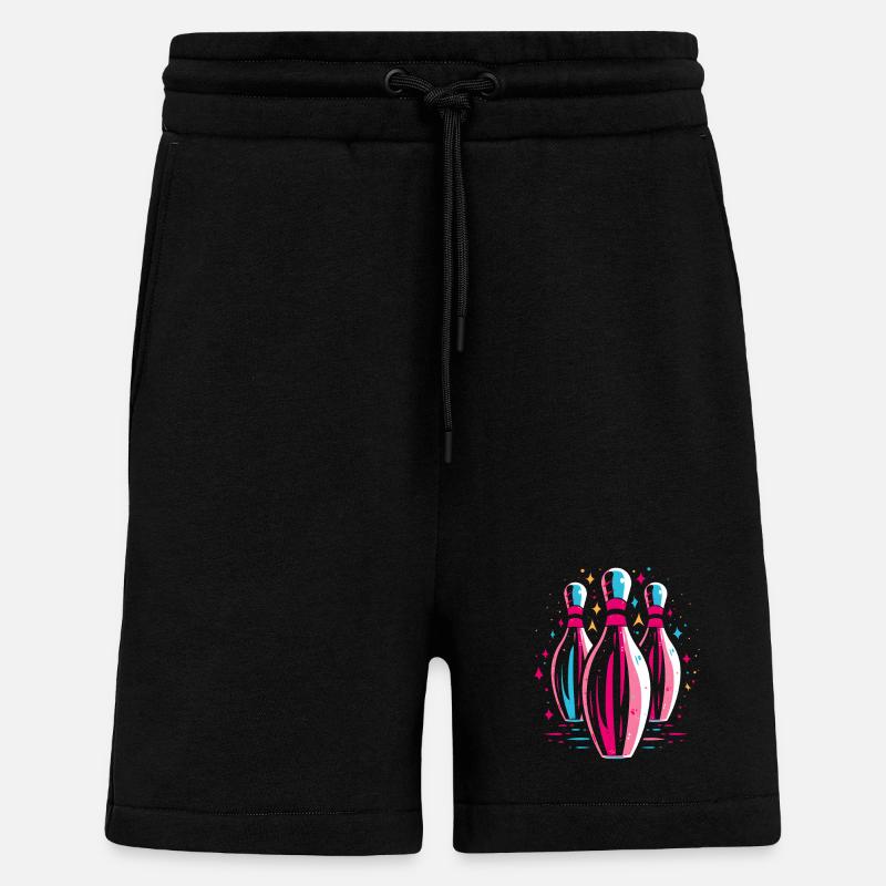 Bowling 80er Jahre Look - Shorts - made by SPREAD - SOLID BLACK