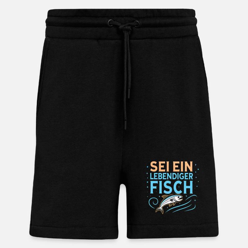 Sei ein lebendiger Fisch - Shorts - made by SPREAD - SOLID BLACK