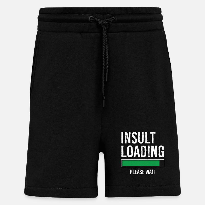 insult loading please wait - Shorts - made by SPREAD - SOLID BLACK