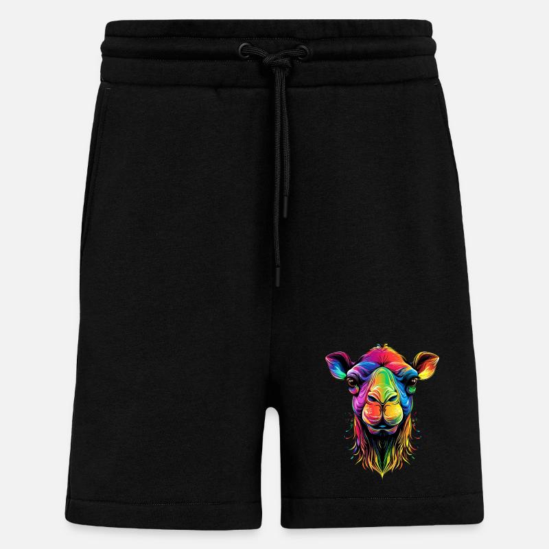 Kamel Dromedar Trampeltier Camel Geschenk Kamele - Shorts - made by SPREAD - SOLID BLACK