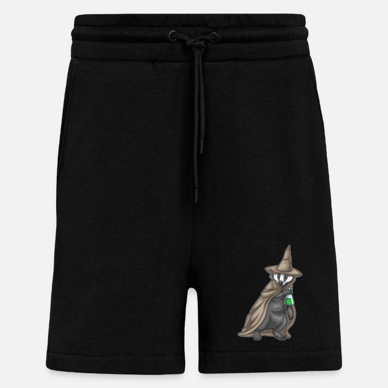 Badger Halloween Witch - Shorts - made by SPREAD - SOLID BLACK