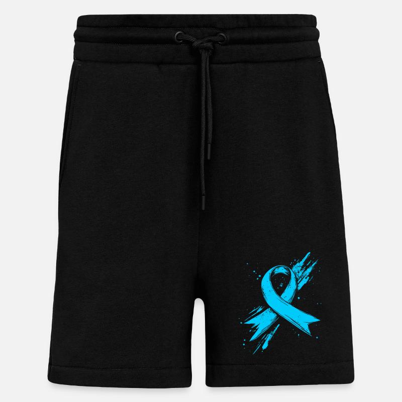 Prostata Krebs Bewusstein Schleife Hellblau - Shorts - made by SPREAD - SOLID BLACK