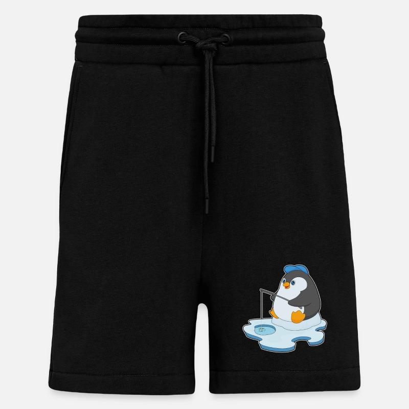 Pingouin Pêcheur Ange Pêche - Short bio décontracté fabriqué en UE - SOLID BLACK