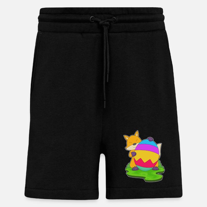 Fuchs Ostern Osterei - Shorts - made by SPREAD - SOLID BLACK