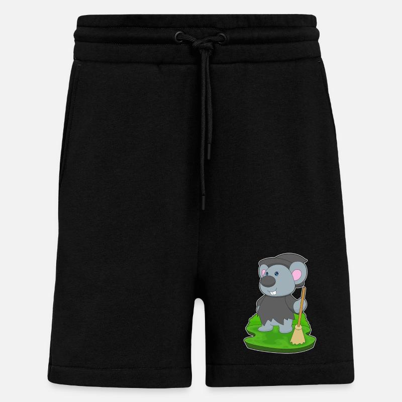 Souris Sorcière d’Halloween - Short bio décontracté fabriqué en UE - SOLID BLACK