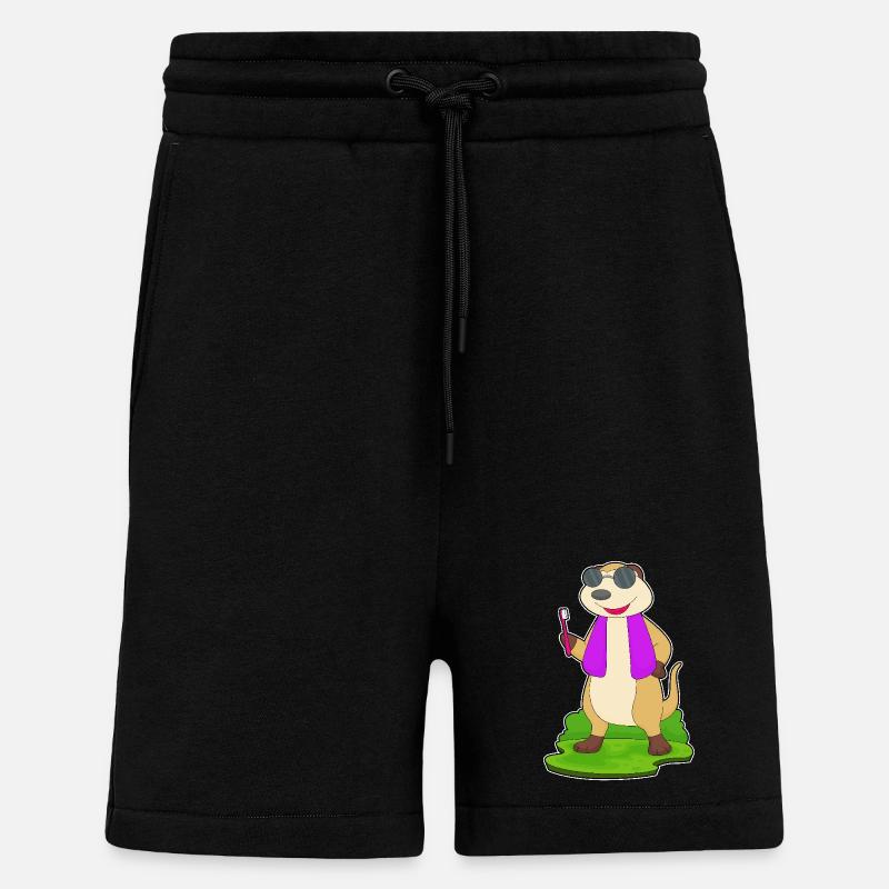 Erdmännchen Zahnbürste - Shorts - made by SPREAD - SOLID BLACK