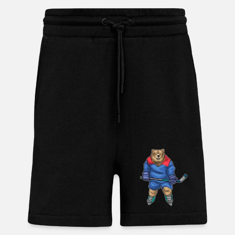 Bär Eishockey Eishockeyschläger - Shorts - made by SPREAD - SOLID BLACK