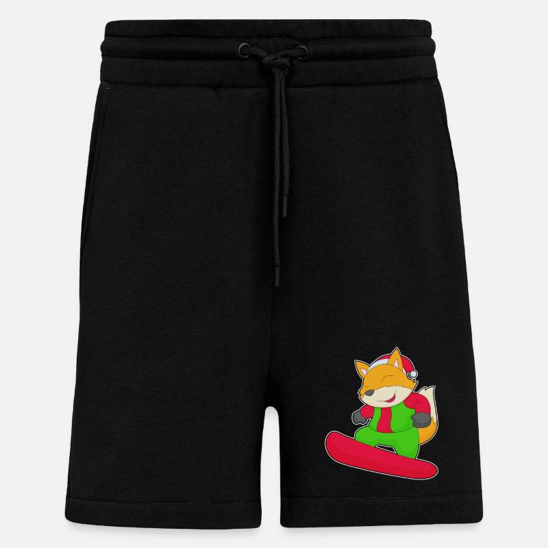 Fuchs Weihnachten Snowboard - Shorts - made by SPREAD - SOLID BLACK