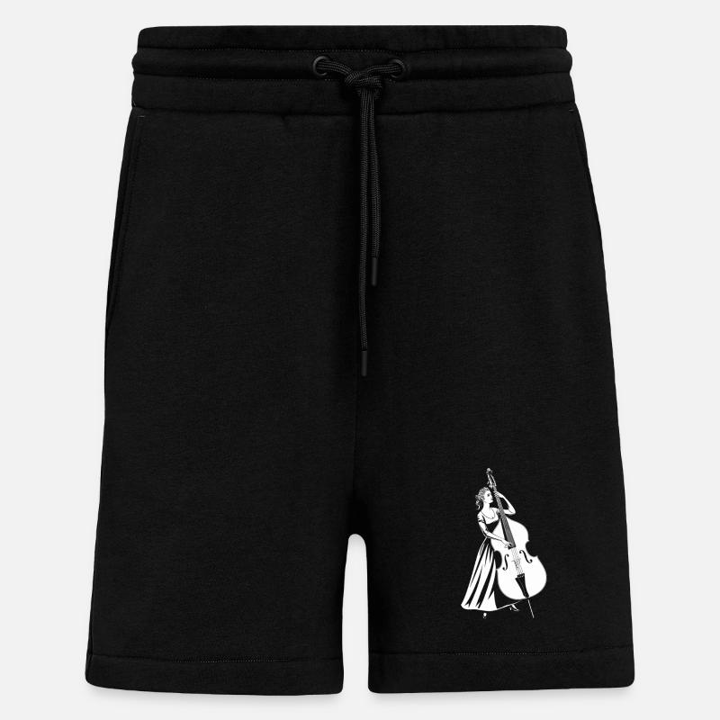 Contrebassiste élégant Contrebasse - Short bio décontracté fabriqué en UE - SOLID BLACK