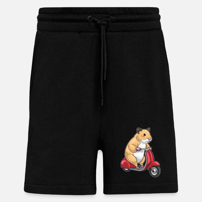 Hamster Scooter - Short bio décontracté fabriqué en UE - SOLID BLACK
