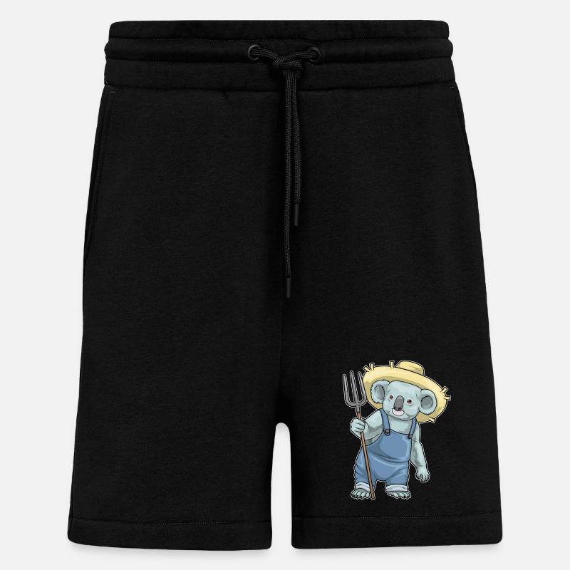Fourche Koala Farmer - Short bio décontracté fabriqué en UE - SOLID BLACK