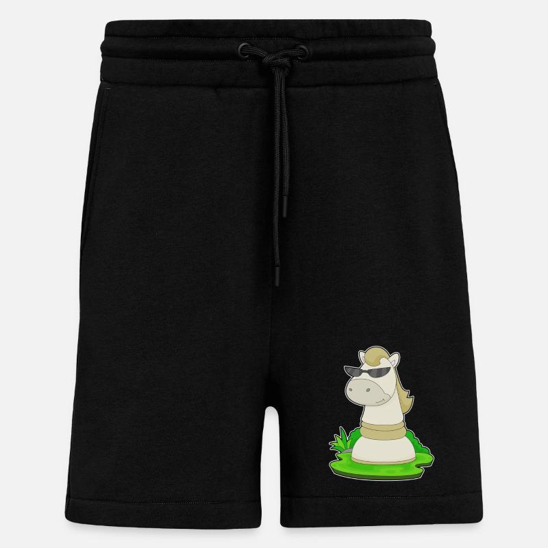 Schachfigur Springer Schach - Shorts - made by SPREAD - SOLID BLACK