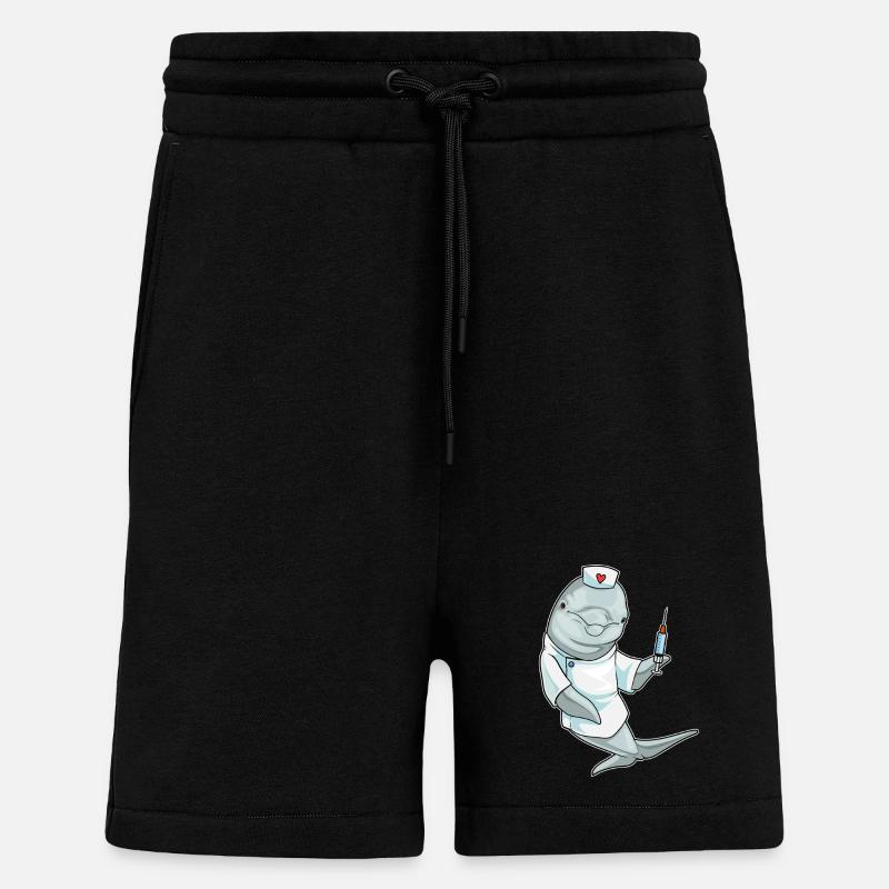 Dolphin Nurse Nursing Routine - Shorts - made by SPREAD - SOLID BLACK