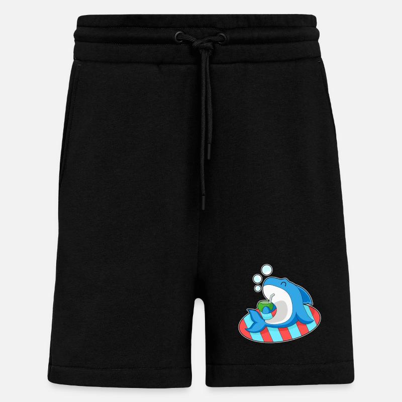 Requin Été Noix de - Short bio décontracté fabriqué en UE - SOLID BLACK