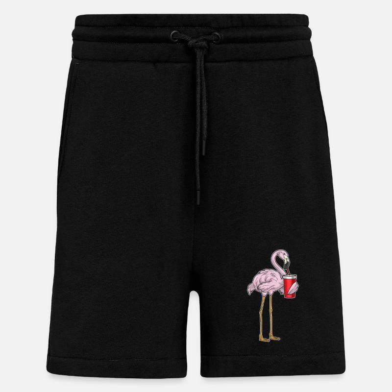 Flamingo Getränk - Shorts - made by SPREAD - SOLID BLACK