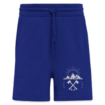 Robustes Berg-Sonnenaufgangsaxt-Emblem - Shorts - made by SPREAD - Iconic Blue - Vorne