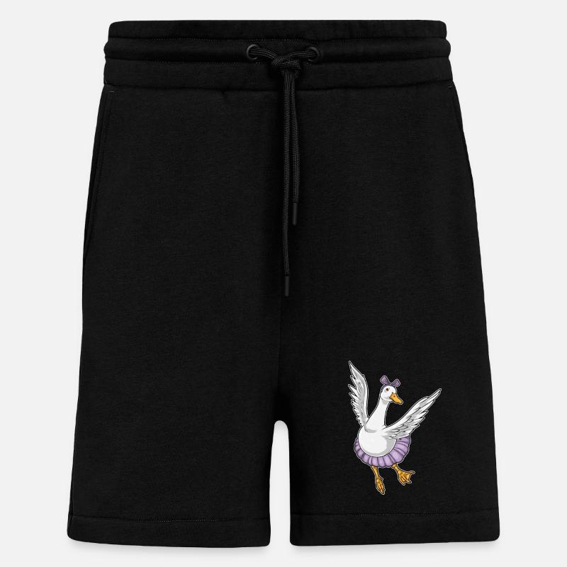 Duck Ballerina Ballet Dance - Shorts - made by SPREAD - SOLID BLACK