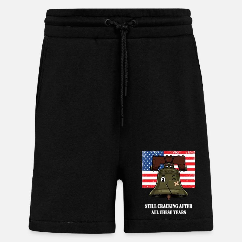 Cloche de la Liberté - Short bio décontracté fabriqué en UE - SOLID BLACK