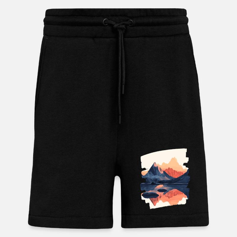 Berge Klettern Kletterer Wandern - Shorts - made by SPREAD - SOLID BLACK
