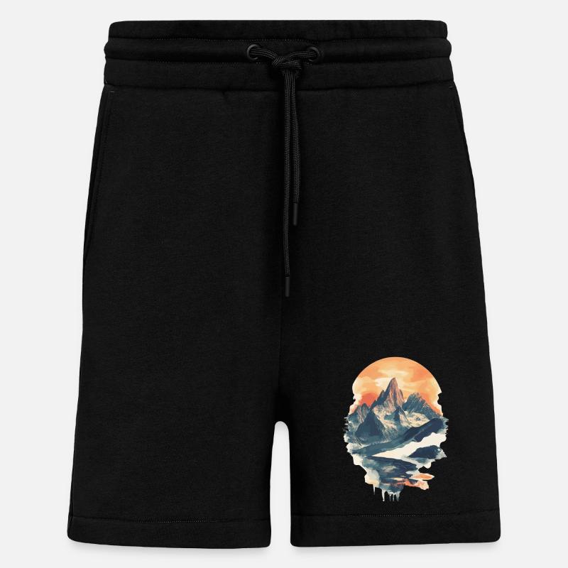 Berge Klettern Kletterer Wandern - Shorts - made by SPREAD - SOLID BLACK