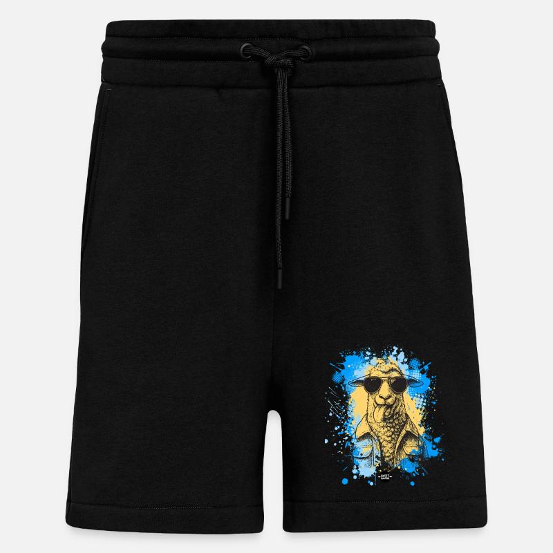 Mode bêlement : Activé - Short bio décontracté fabriqué en UE - SOLID BLACK