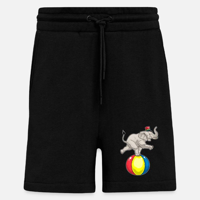 Elefant Zirkus Ball - Shorts - made by SPREAD - SOLID BLACK