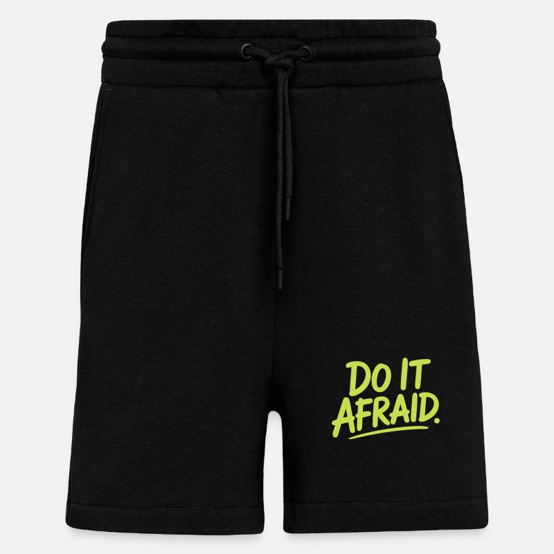 Fais-le Peur Courage Développement Motivation - Short bio décontracté fabriqué en UE - SOLID BLACK