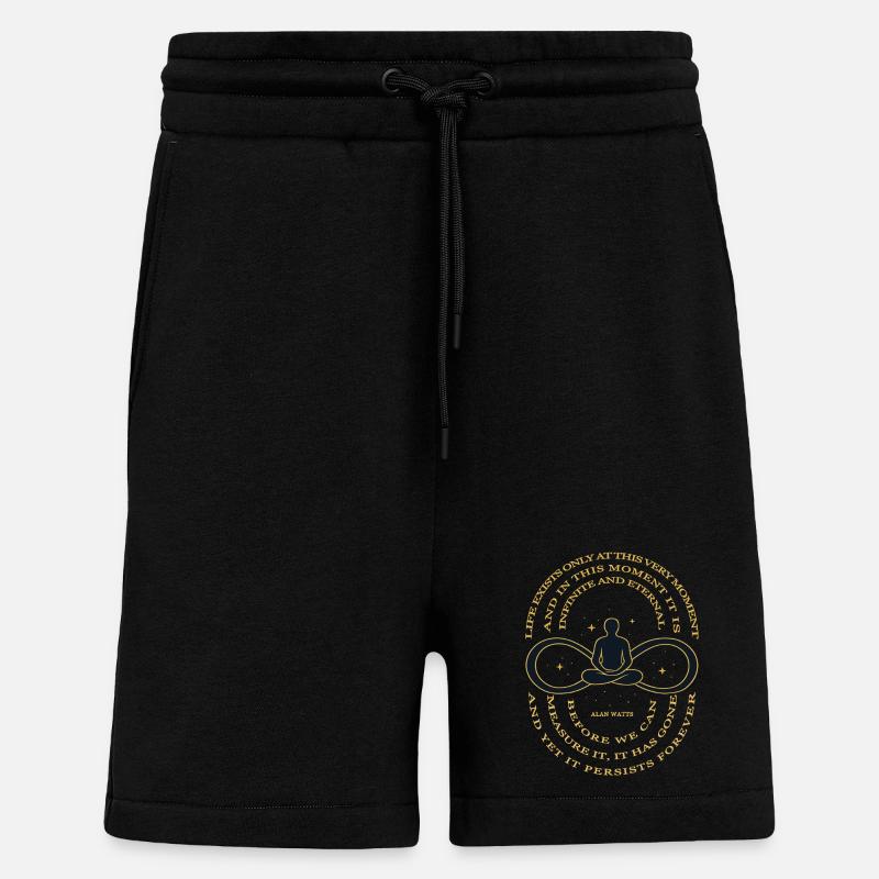 Alan Watts Time Infinity Tee - Shorts - made by SPREAD - SOLID BLACK