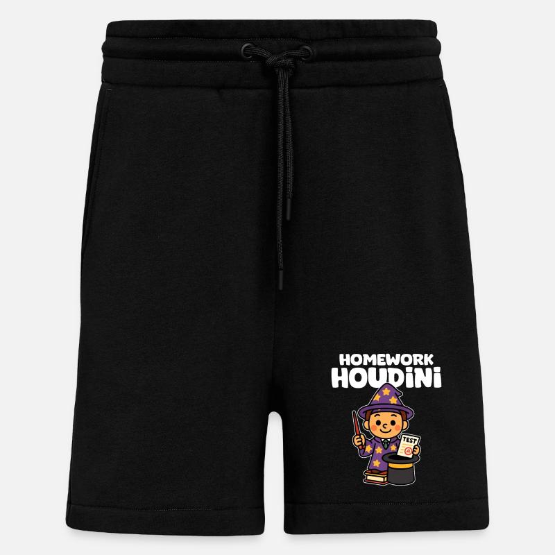 DEVOIRS HOUDINI - CADEAU ENSEIGNANT - Short bio décontracté fabriqué en UE - SOLID BLACK