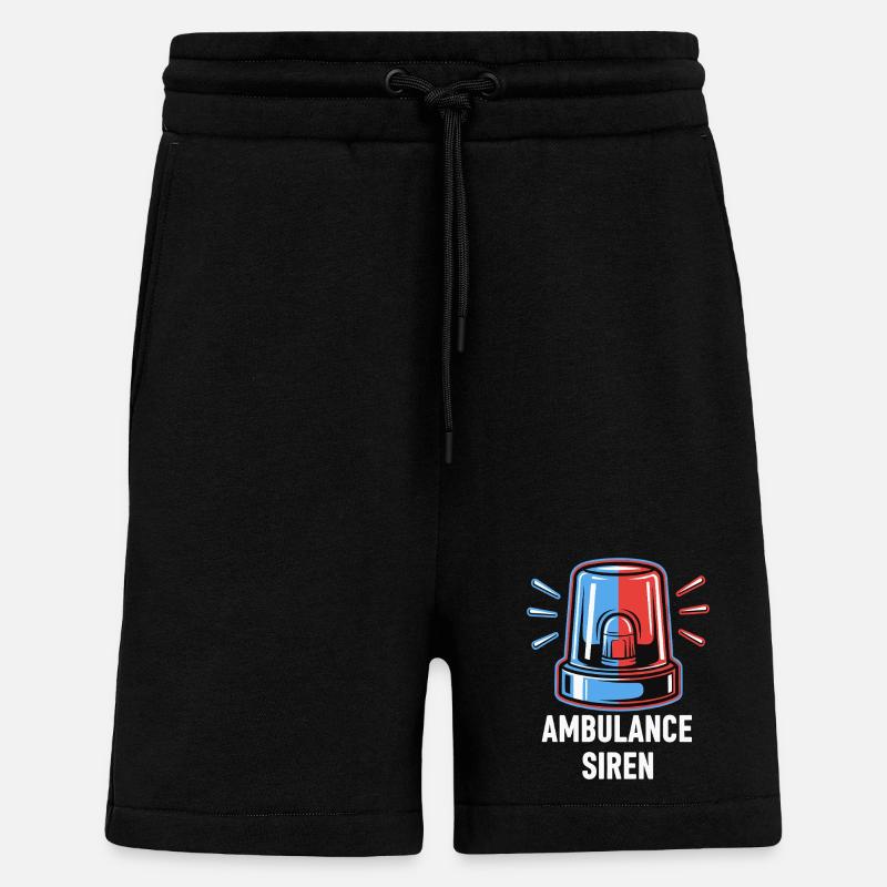 Ambulance Sirene - Shorts - made by SPREAD - SOLID BLACK