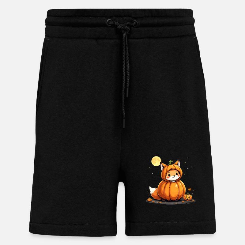 Pumpkin Fox Haunt youpi ! - Short bio décontracté fabriqué en UE - SOLID BLACK