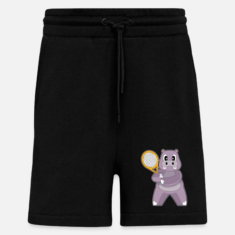 Nilpferd TennisTennisschläger - Shorts - made by SPREAD - SOLID BLACK